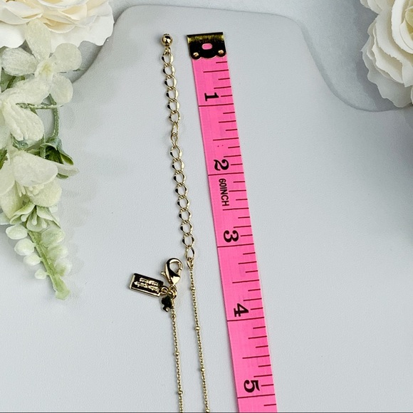 Kate Spade Mini Bouquet Gold Black Flower Necklace - Picture 3 of 7